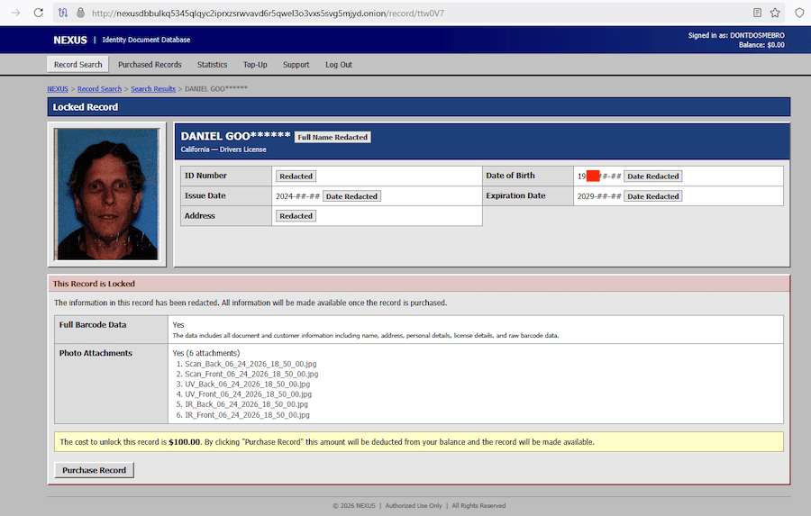 FBI Investigates Real-Time Data Breach Involving Driver's License Information