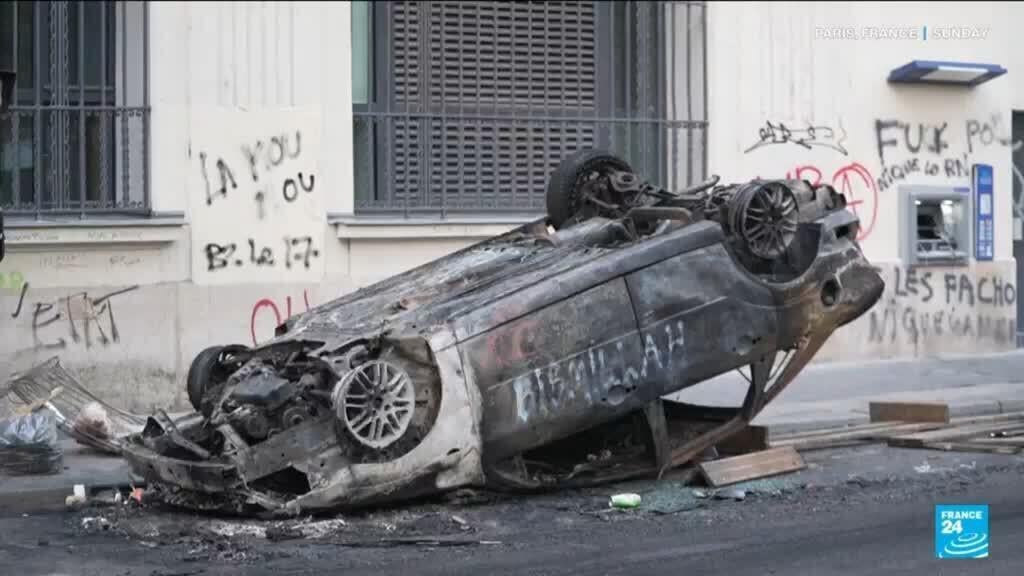 France assesses damage from violent protests that led to 1,800 arrests