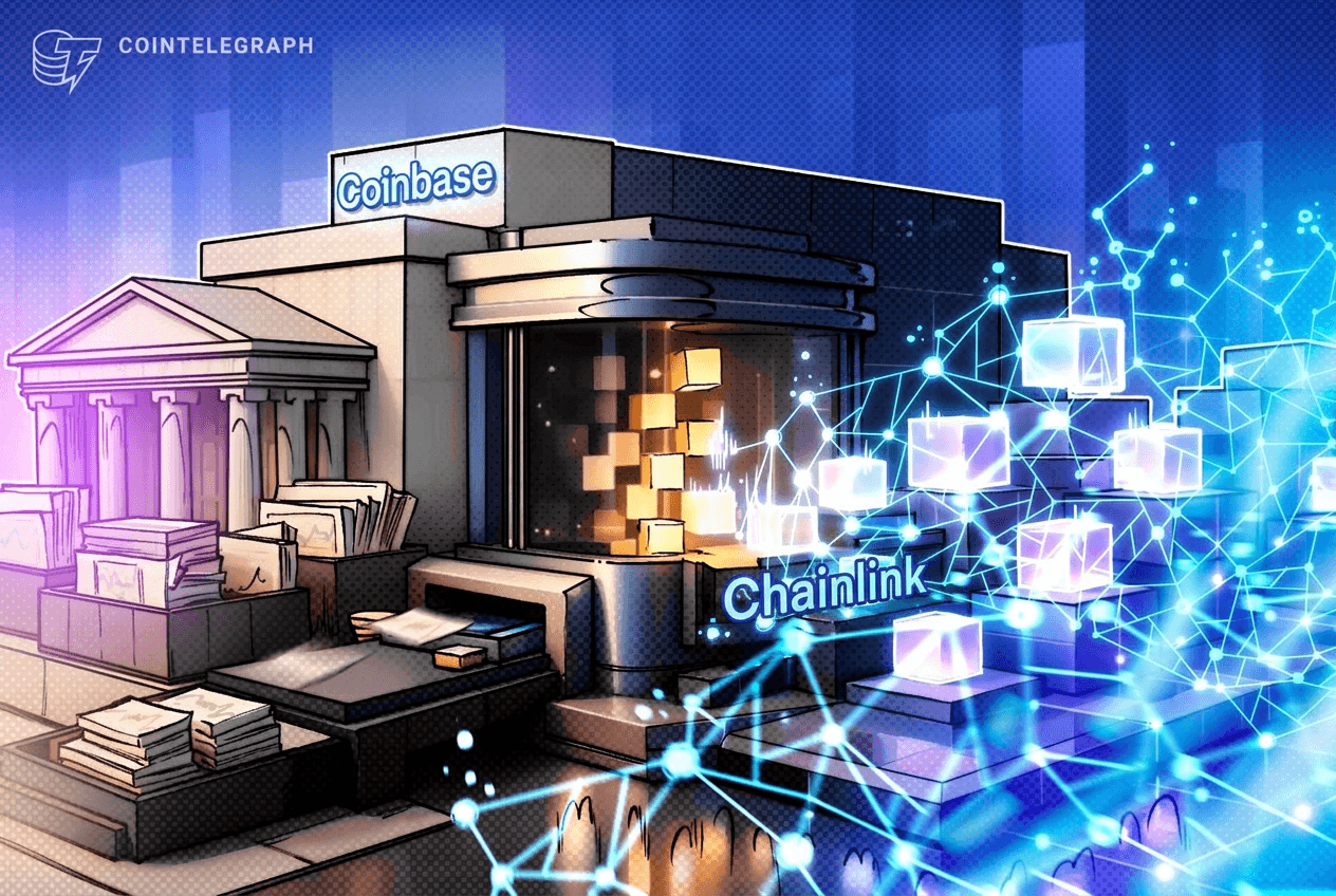 Coinbase launches tokenized stocks on Base blockchain with Chainlink price feeds